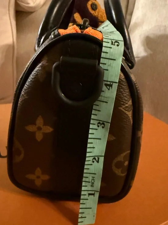 Louis Vuitton Brown Monogram Barrel Satchel with Orange Trim - Picture 3 of 7